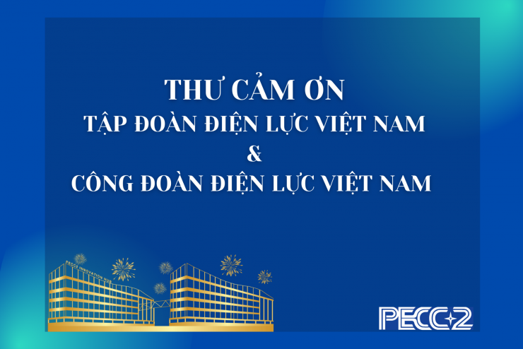 THƯ CẢM ƠN TẬP ĐOÀN ĐIỆN LỰC VIỆT NAM & CÔNG ĐOÀN ĐIỆN LỰC VIỆT NAM